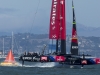 Team New Zealand winning a race during the america's cup.