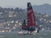 Team New Zealand nearly capsizing