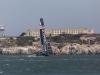Oracle Team USA at full speed in front of Alcatraz