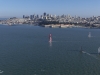 AC 45 of the America's cup training in front of San Francisco