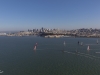 View of San Francisco with the AC45 fleet